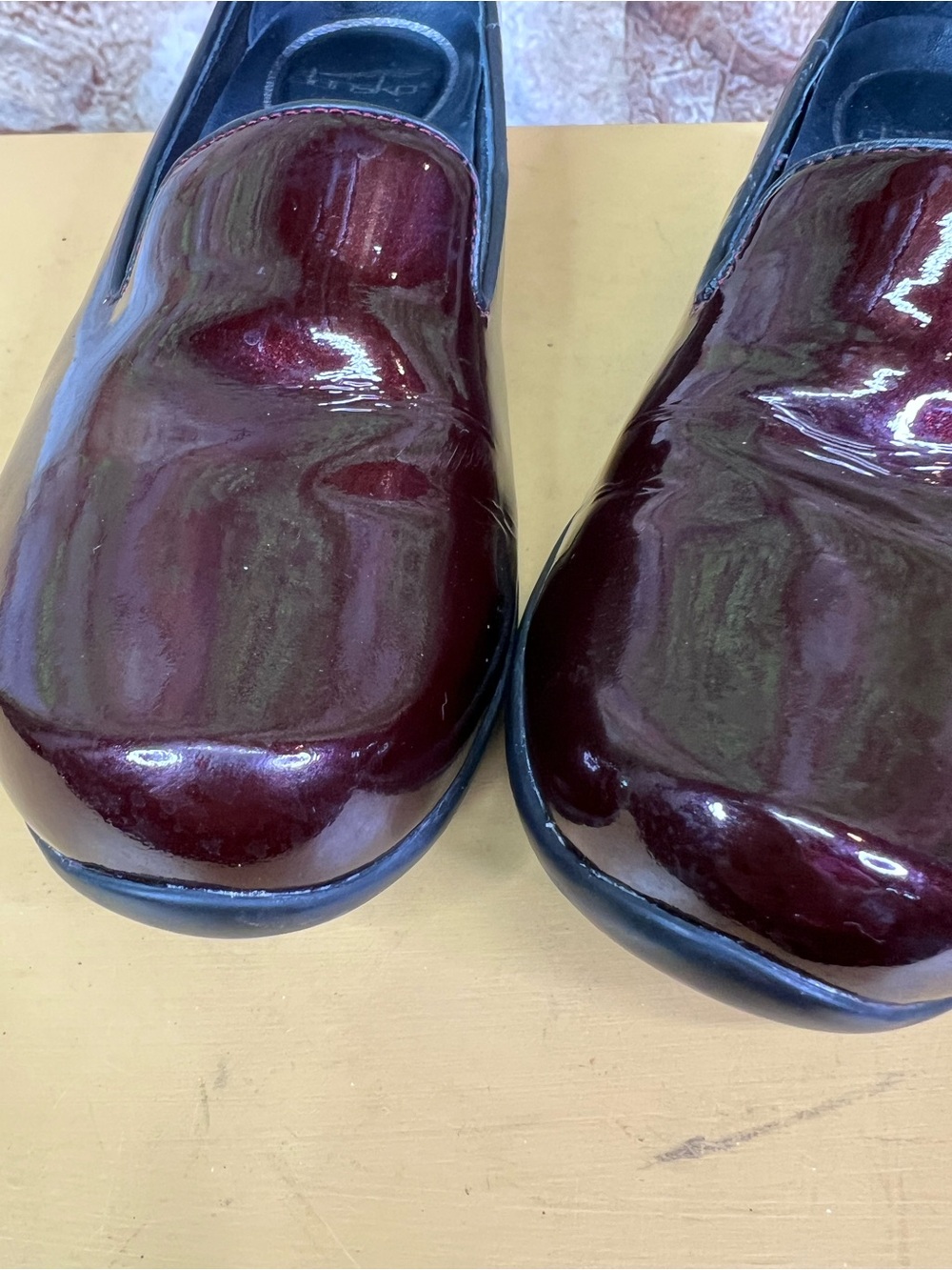 DANSKO Burgundy Olivia Patent Leather Loafers, 39 - Picture 5 of 14